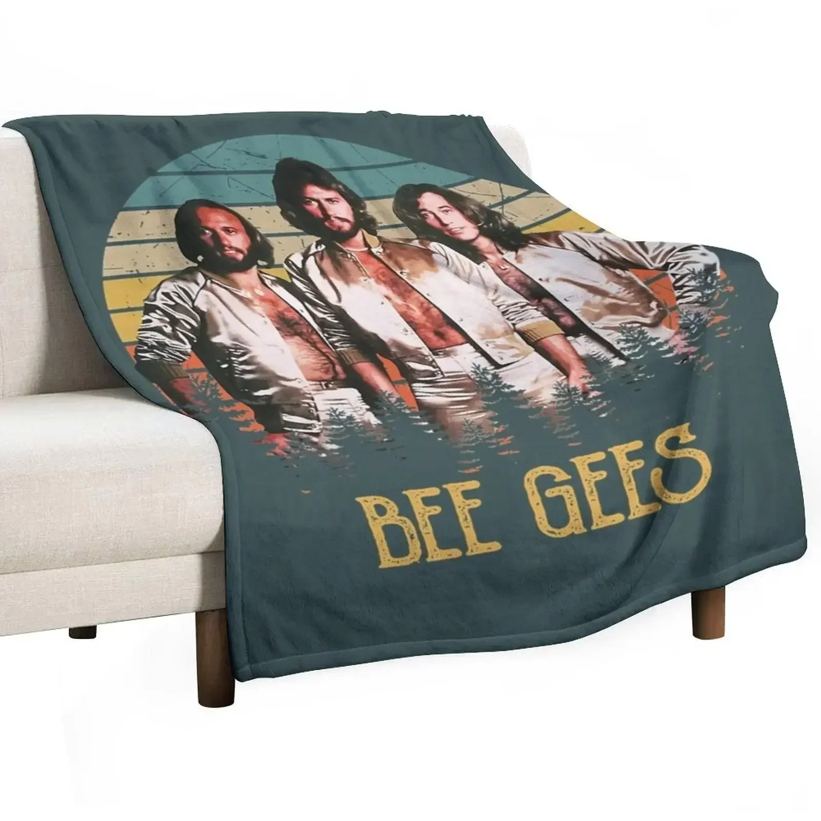 

Vintage Live Andy Bee Gees Band 80s Gift Men Women Throw Blanket Soft Breathable Blanket for Night Sleeping