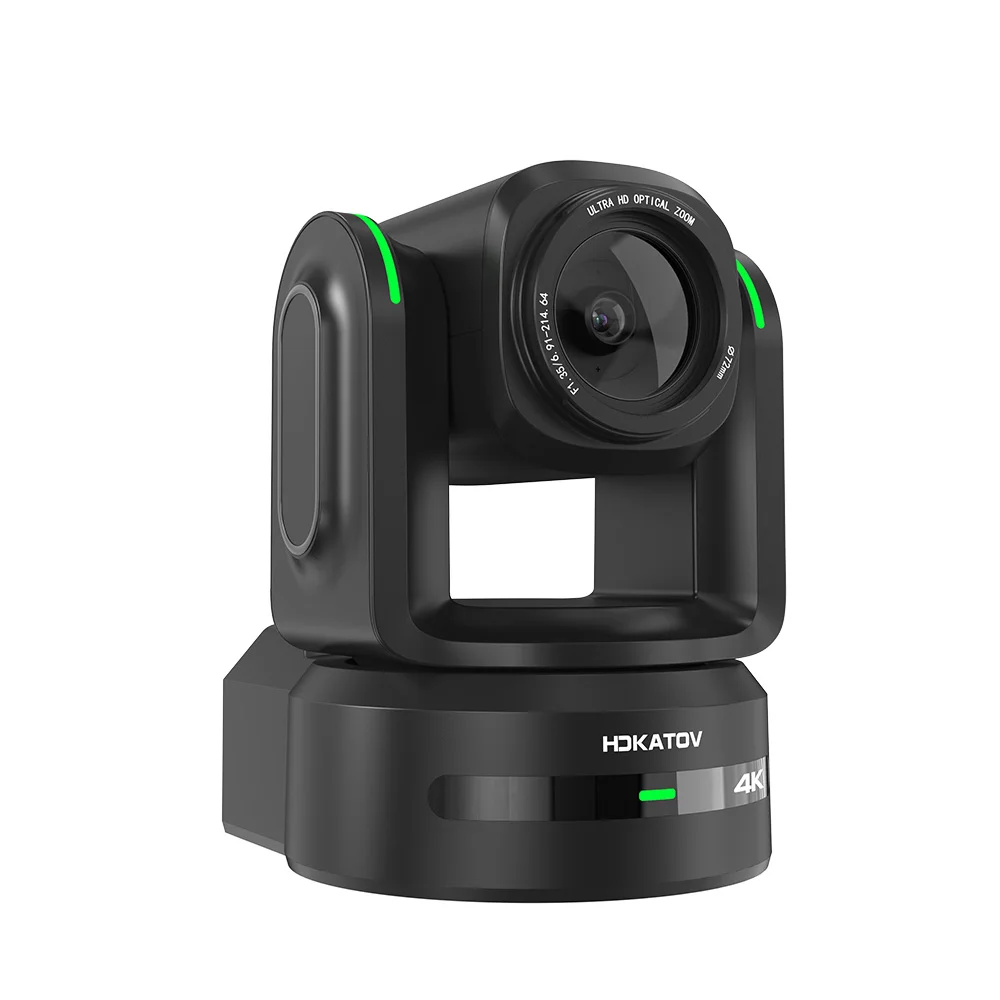 HDKATOV 4K60 Broadcast PTZ Camera 30X AI Auto Tracking NDI HX3 Free-D 12G-SDI SFP+ for Studio Live Voting Video Conference