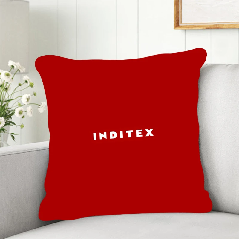 Home square pillow bedroom sofa leisure comfortable pillow living room INDITEX LOGO Fashion Cushion cover pillowcase Home Decor