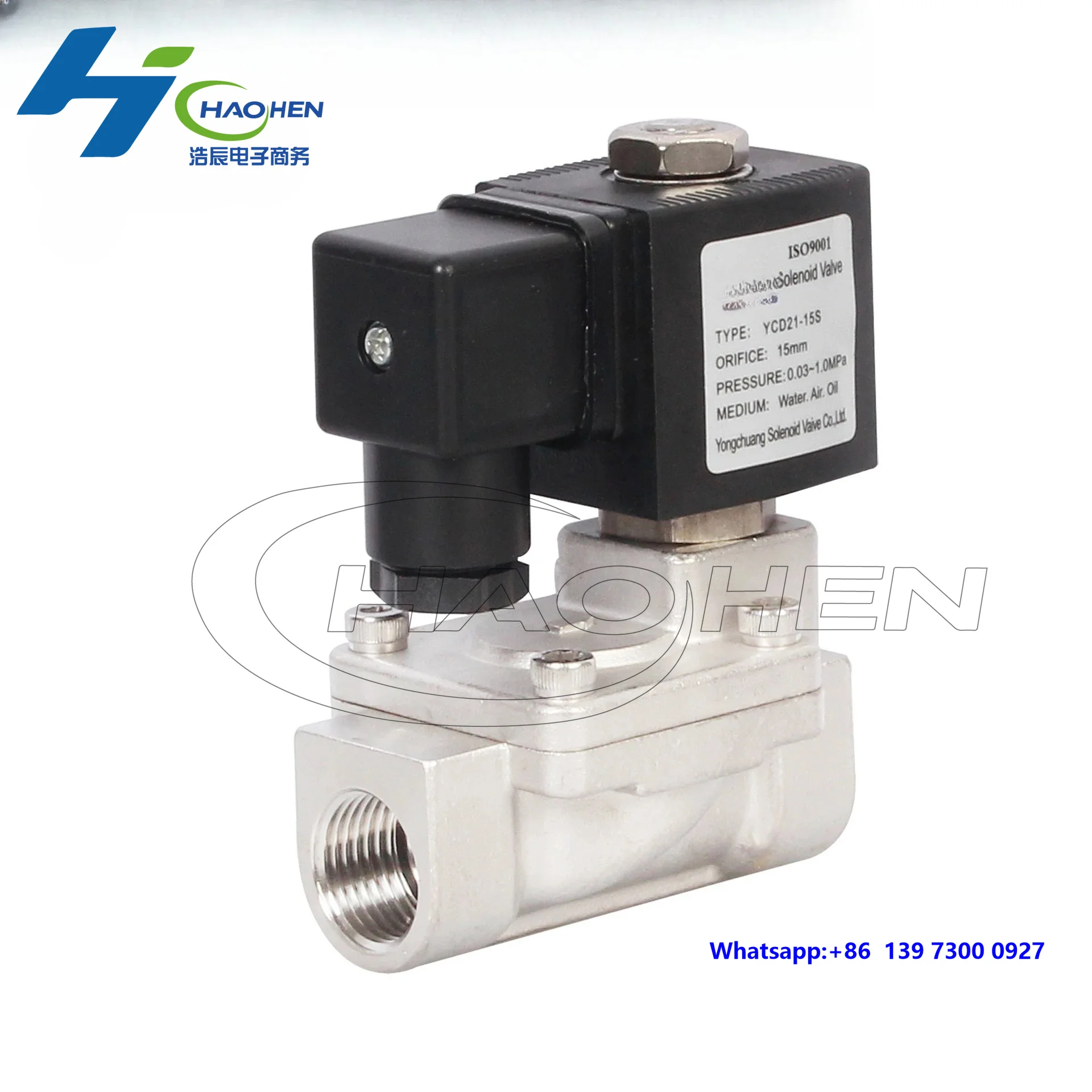 YCD21 pilot diaphragm solenoid valve, cast iron flange, pipeline fire protection