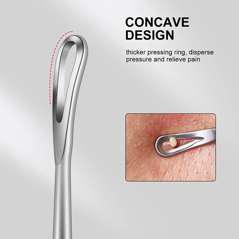 2 In 1 Puistje Popper Tool Mee-Eter Verwijderaar Acne Naald Verwijderen Behandeling Whitehead Popping Puist Neus Gezicht Vlek Extractor