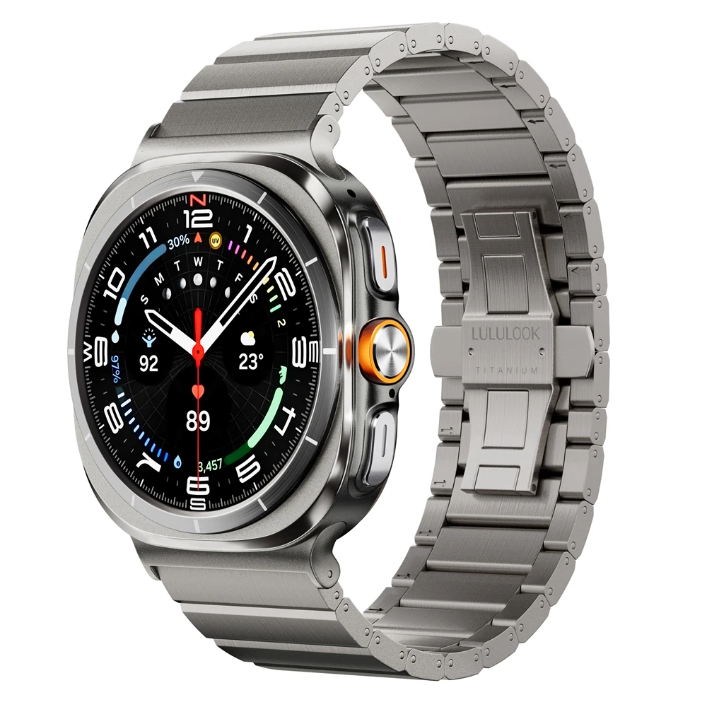LULULOOK Titanarmband für Samsung Galaxy Watch Ultra 2 47mm, DLC-Beschichtung, 24 mm Breite, Ersatz-Uhrenarmband für Galaxy Watch Ultra – Detail 17