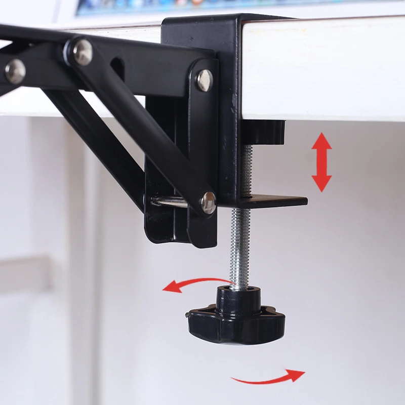 1 Pair Punching-Free Desktop Extending Boards Holder Foldable Keyboards Extension Bracket Office Computer Working Tablet Laptop