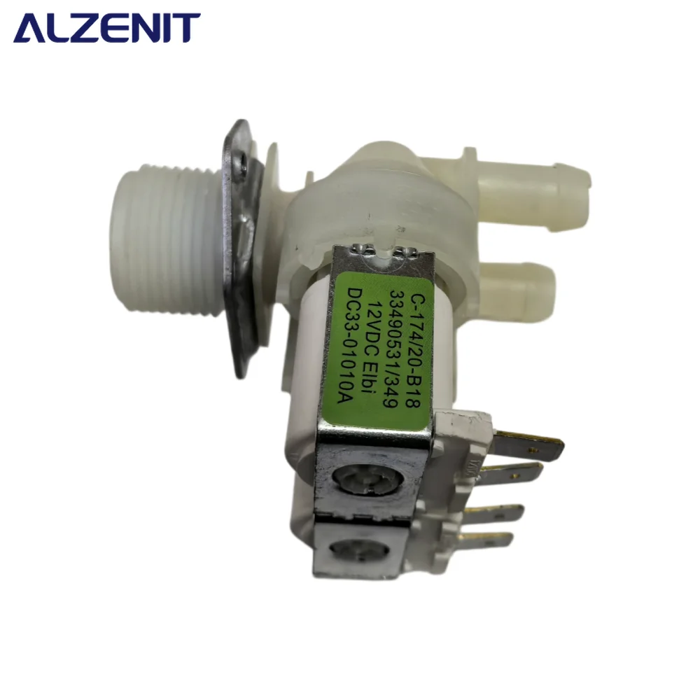 Nova Válvula Solenoide de Entrada de Água Elétrica DC12V DC33-01010A C-313/21-A35 para Máquina de Lavar Samsung - Peça de Reposição para Lavadora