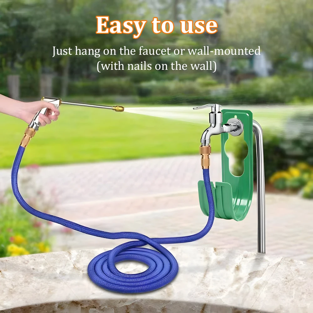 Garden Wall Mounted Tap Watering Hose Organizer Storage 5-piece Set of Water Pipe Hooks Water Gun Water Pipe Rack Hook