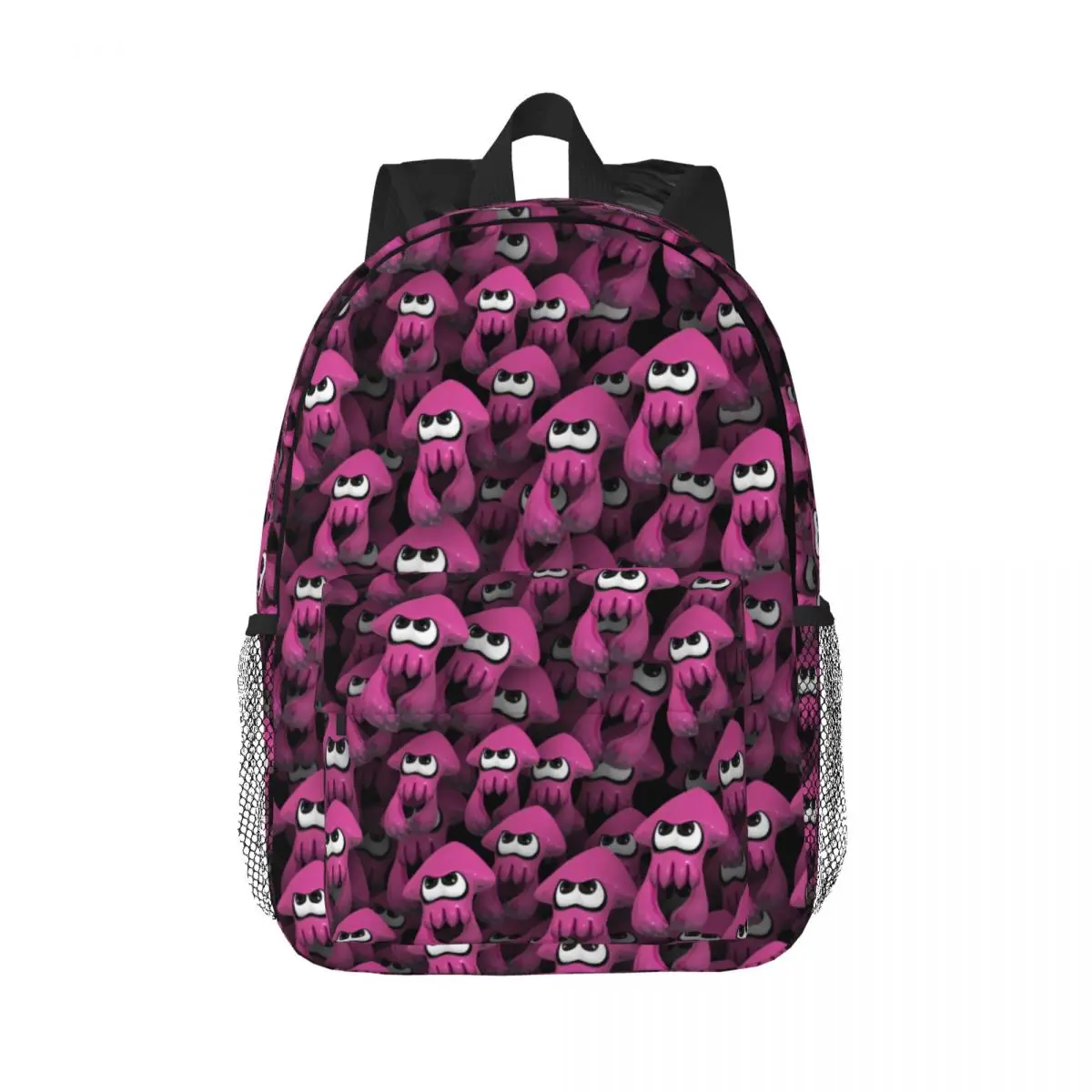 Splatoon Game Squids Mochila para meninos e meninas, mochila escolar, sacos de viagem universitária, homens e mulheres Bookbag, Fits 15 "Laptop, rosa