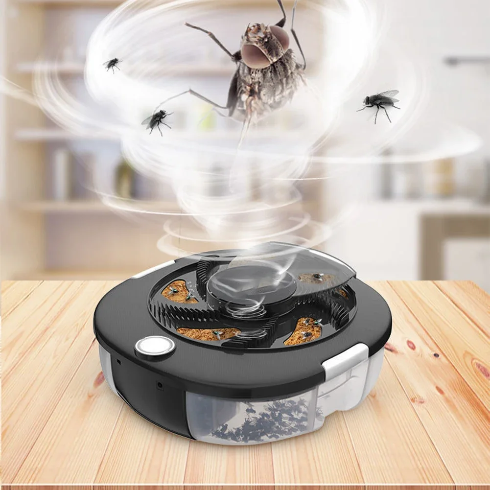 Upgraded Flycatcher USB/Rechargeable Electric Fly Trap Safety Insect Flytrap Indoor/Outdoor Pest Catching Tool For Home Garden