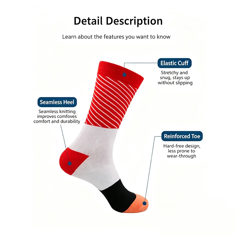 3/4/5 Pairs, Funny Food Novelty Crew Socks, Creative Interesting Present for Friend Family, Soft Comfortable Daily Wear Socks - view 3