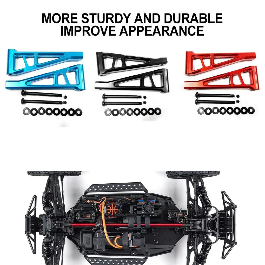 Aluminum Alloy 1/7 Front Lower Suspension Arm 2pcs Enhanced Rc Front Lower Suspension Arm For ARRMA 6S RC Car Part Blue