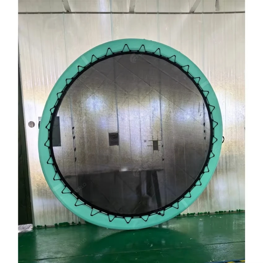 Custom durable DWF inflatable ring water hammock for pool, ocean or lake with net and cup holder, water play equipment