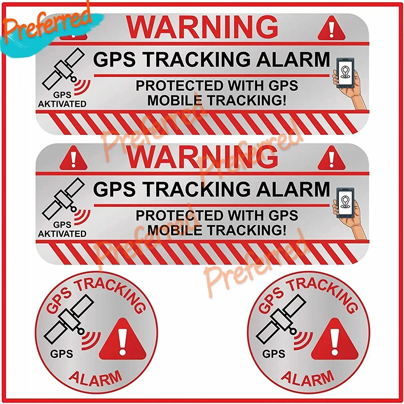 

KOKOTEX GPS Sticker Car (Pack of 4) Silver Small Anti-Theft Tracking Alarm Sticker for Bicycle Boat RV Mobile Phone Tablet