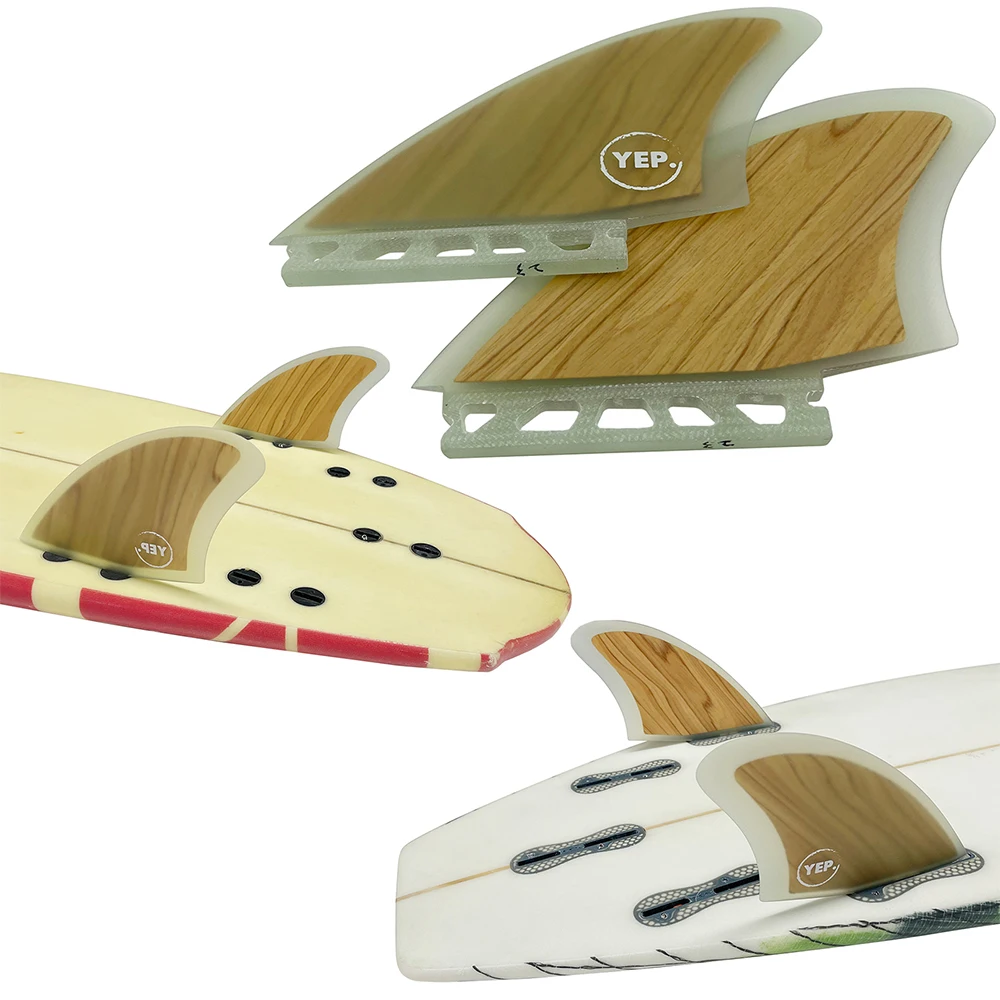 

Twin Set Surf Fins Double Tabs/Double Tabs2/Single Tabs Quilhas UPSURF Surfboard Keel Fins Fibreglass Bamboo Surfing Accessories