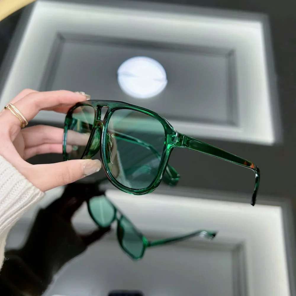 موضة المتضخم النظارات الشمسية النساء العلامة التجارية مصمم خمر نظارات شمسية أنثى لون الحلوى إطار كبير في الهواء الطلق Oculos دي سول #5