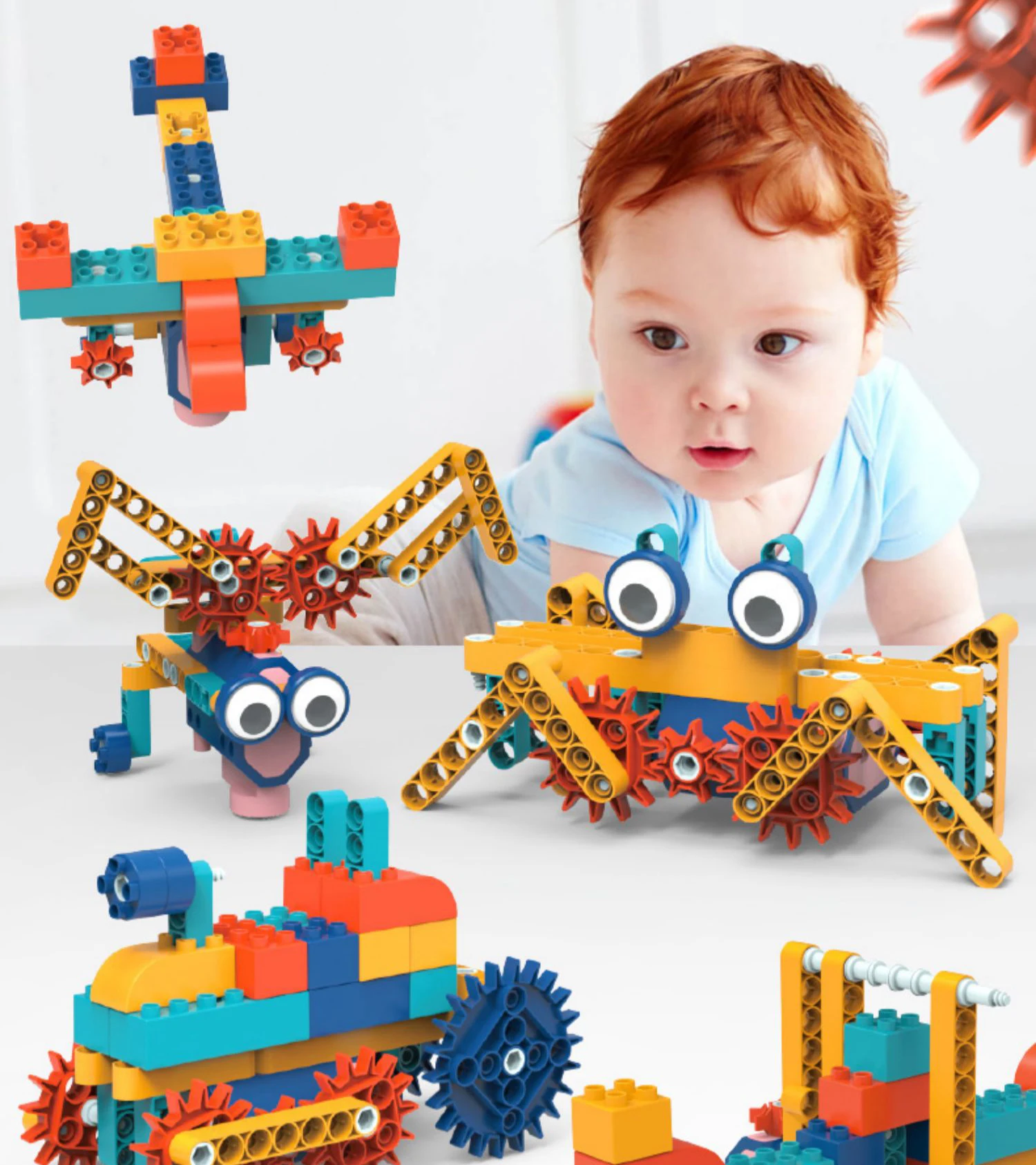 Building Blocks Electric Children Science Engineering Education Large Particles Assembled Thinking Training Toys Boy Puzzle Gift