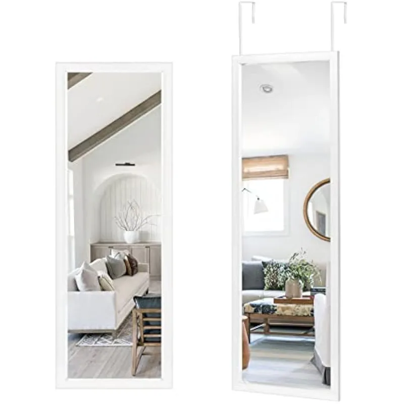 

Over The Door Mirror Full Length Mirror Hanging Over Door or Leaning Against Wall or Mounted On Wall