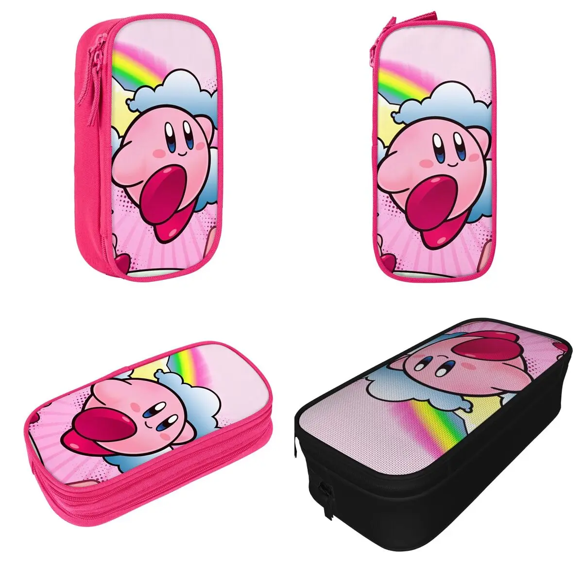 Anime Star  Kirbys Pencil Case Pen Holder Bags Girl Boy Big Capacity School Supplies Gifts Pencilcases