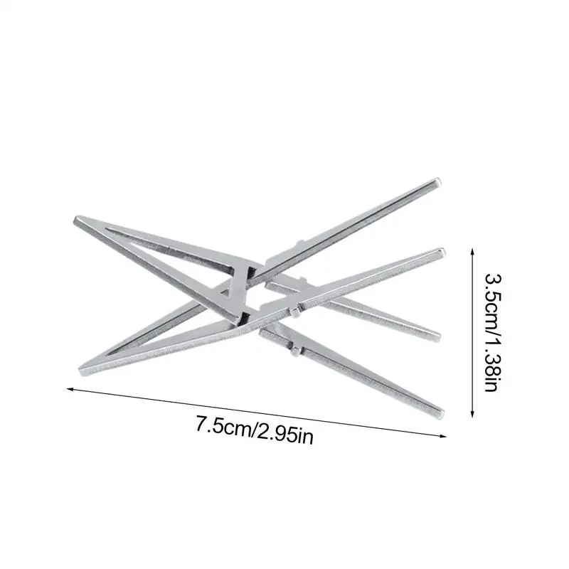 موقد الكحول المحمول قوس داخلي الفولاذ المقاوم للصدأ انفصال أربعة ركن غلاية قوس التخييم في الهواء الطلق الملحقات #6