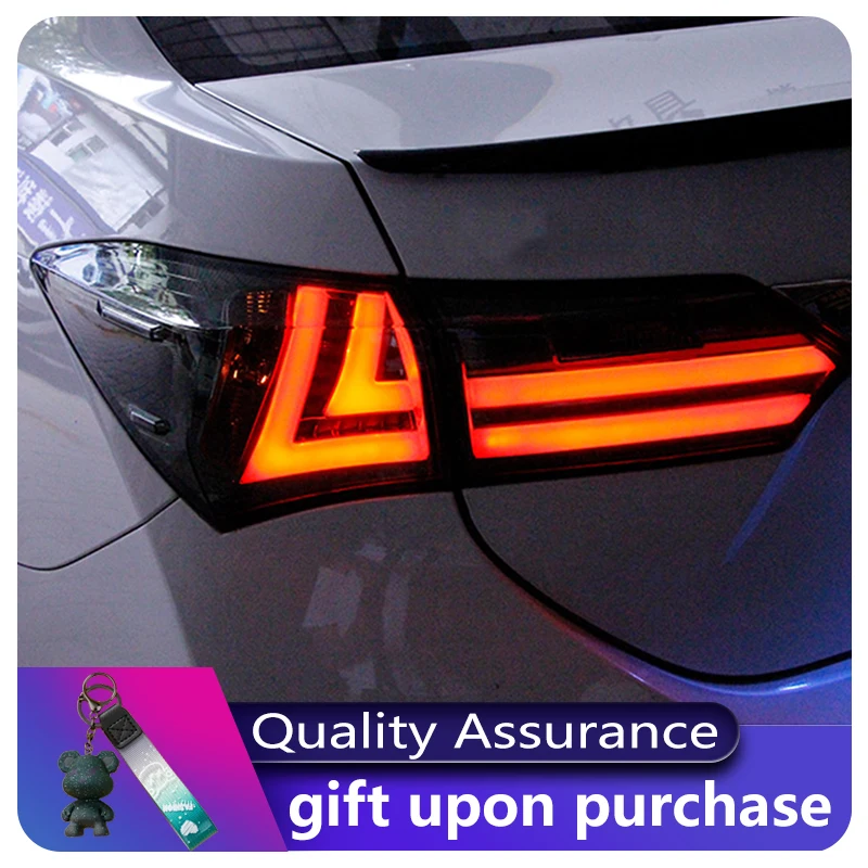 2 PCS Auto Car Lights For Toyota Corolla 2014-2017 Tail Lamp New Style Highlight DRL Taillight LED Turn Signal Tool Accessories