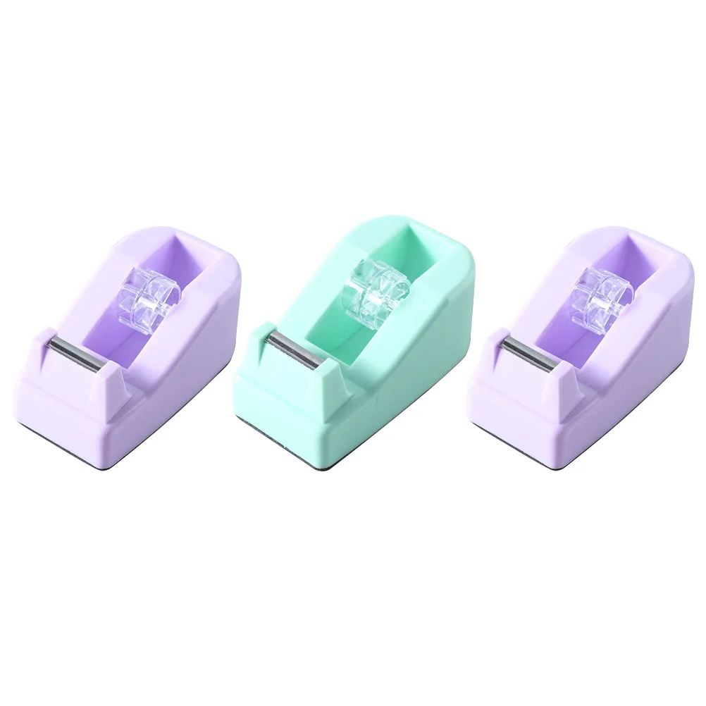 3Pcs Professional Tape Holders ABS Material Smooth Round Edges Perfect for Office School Family Activities Random Color