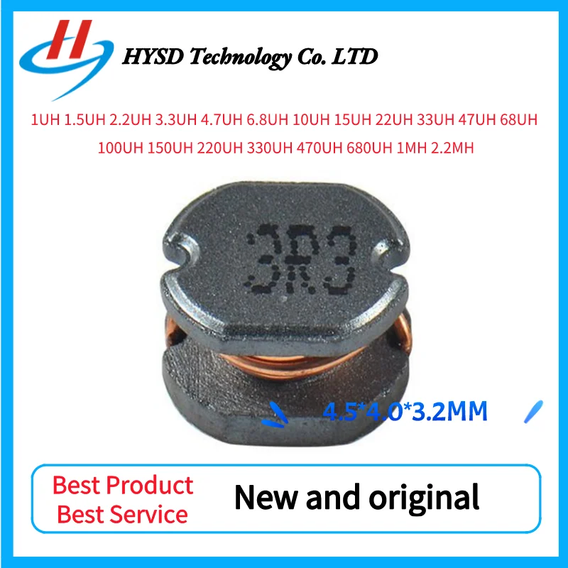 

100PCS SMD Power Inductors CD43 1/1.5/2.2/3.3/4.7/6.8/10/15/22/33/47/68/100/150/220/330UH 1MH 2.2MH 1R0 1R5 2R2 3R3 4R7 6R8