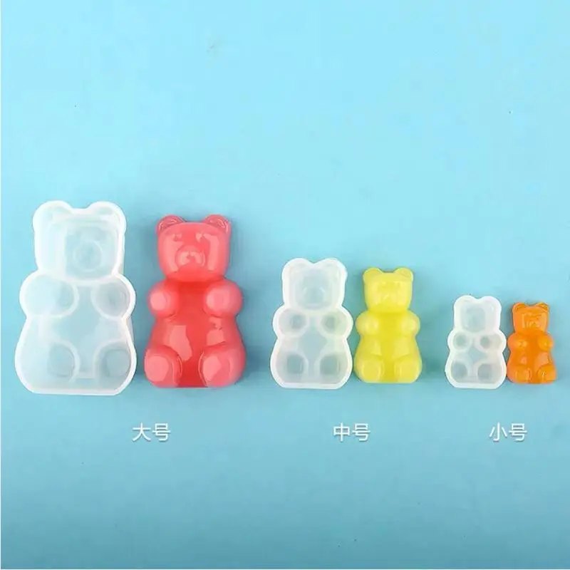 Gummy Bear Candy Silicone Mold Cake Chocolate Fondant Resin Pendant Jewelry DIY