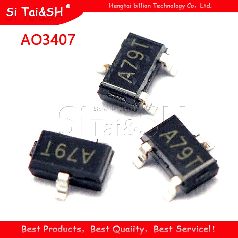 50pcs AO3407 SOT23-3 AO3400 AO3401 AO3402 AO3404 AO3406 A09T A19T A29T A69T MOSFET A79T AO3413 AO3415 AO3415A AO3416 SOT-23