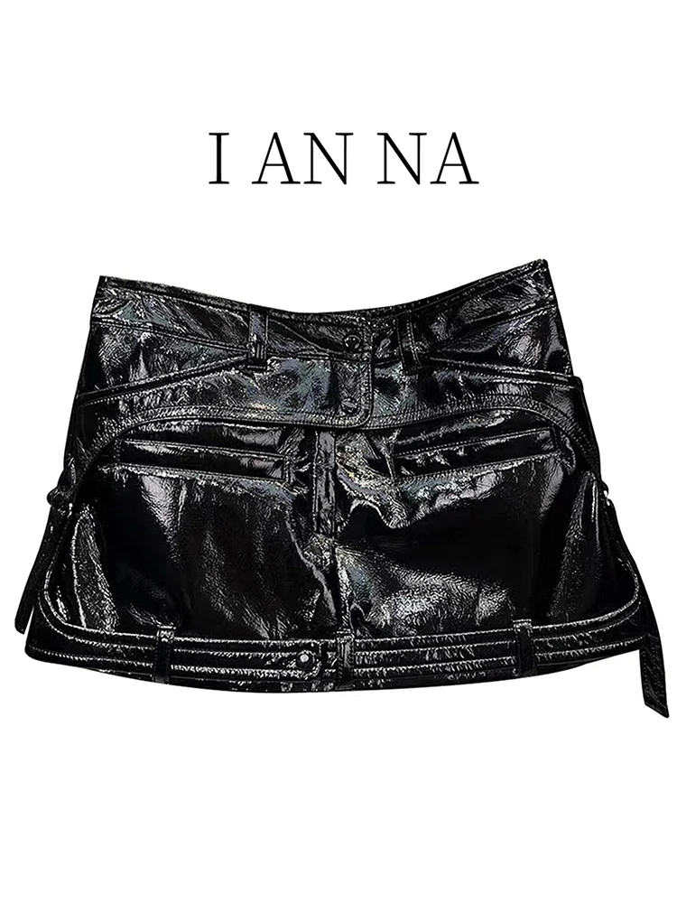 

Юбка iny с высокой талией, женская обтягивающая юбка трапециевидной формы, корейская версия, осеннее новое поступление