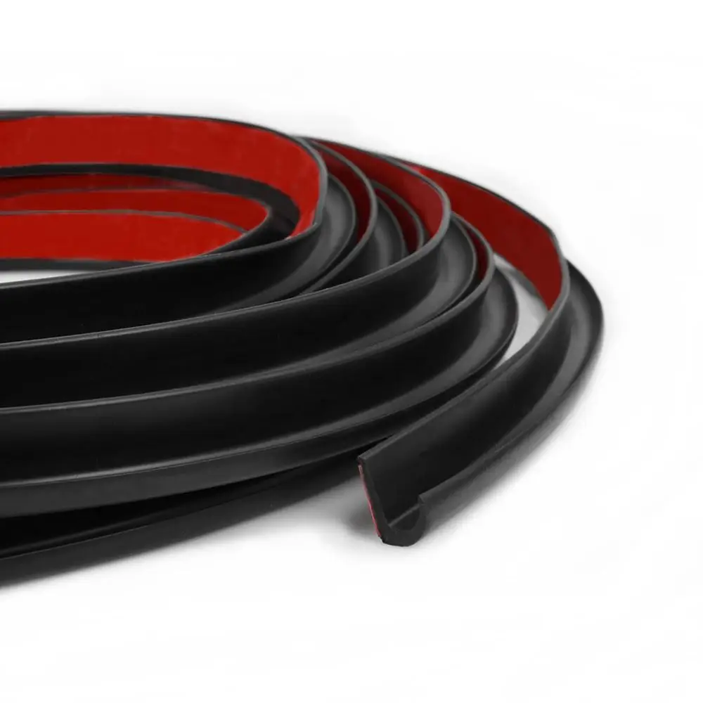 1/5/6M RV Rain Gutter Silicone Rubber J-Shape Design Roof Rain Diverter UV Resistant Self-Adhesive Backing Weather Stripping