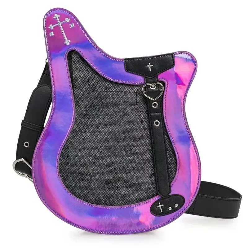 

Women's Handbags Bass Guitar Y2K Itabag Laser Subculture Bar Millet Zip Board Transparent Back To School High Capacity Bag New