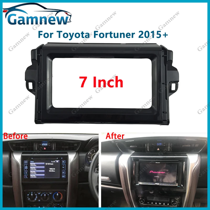 

7 inch 2DIN Car Fascia Radio Panel For Toyota Fortuner 2015+ Frame Kit Install Facia Face Plate