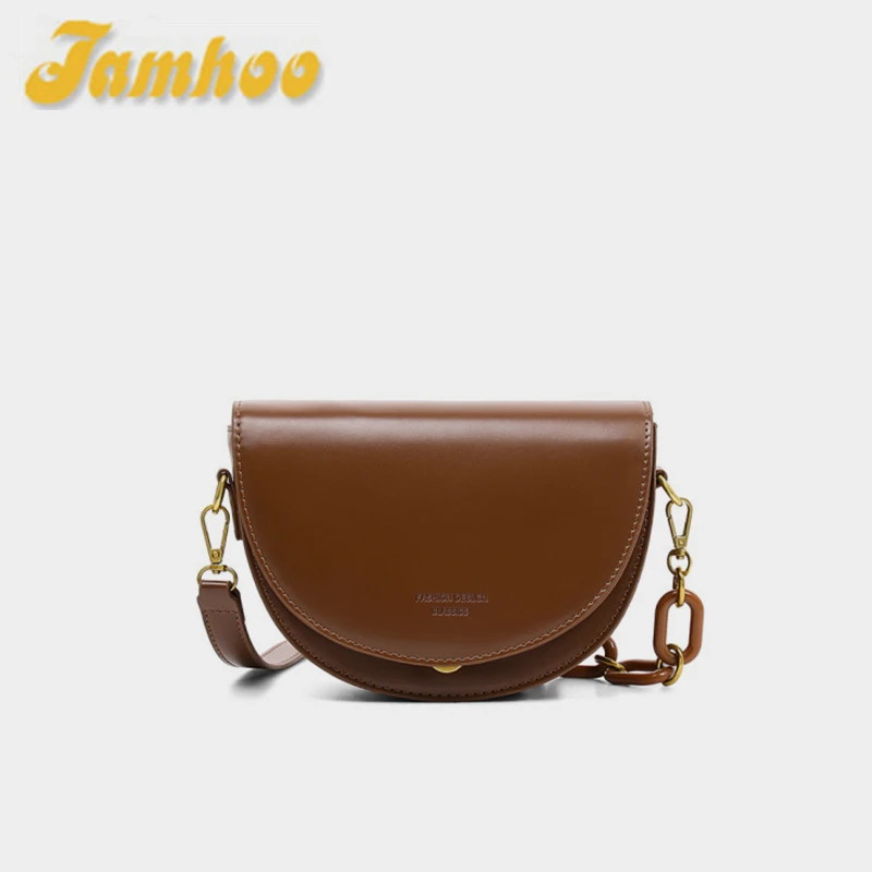 

Jamhoo Women's Luxury Crossbody Bag Quality Leather Mini Women Shoulder Bag Fashion Chain Ladies Saddle Bags For Women