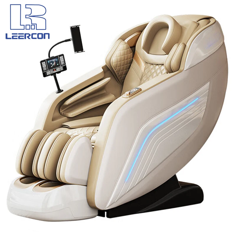 LEERCON  Electric  Ai Massage Chair  Full Body Jade Calf Shiatsu Zero Gravity Massager Back and Neck  Legs Bionic Stretching