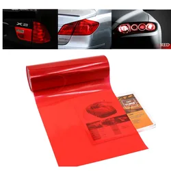 LECART Car Light Tint Film Headlight Fog Light Taillight Red Yellow Tinted Vinyl Tail Back Color Sticker 48''x12'' 1pc