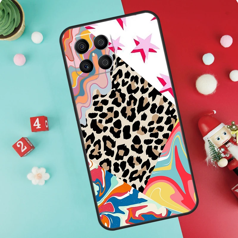 حافظة مطبوعة على شكل بقرة الفهد لهاتف Honor 200 Pro X9b X9a X8b X8a X8 X9 X9c 50 70 90 Honor Magic 7 Pro 5 6 Lite Cover