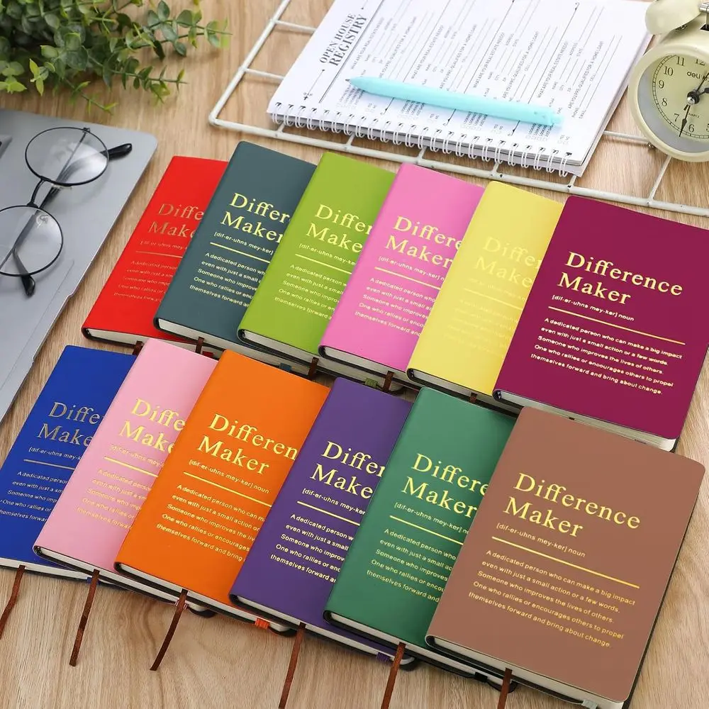 대량 A6 가죽 저널 - 여성, 팀 및 직원 감사 선물용 영감 노트 36개 세트