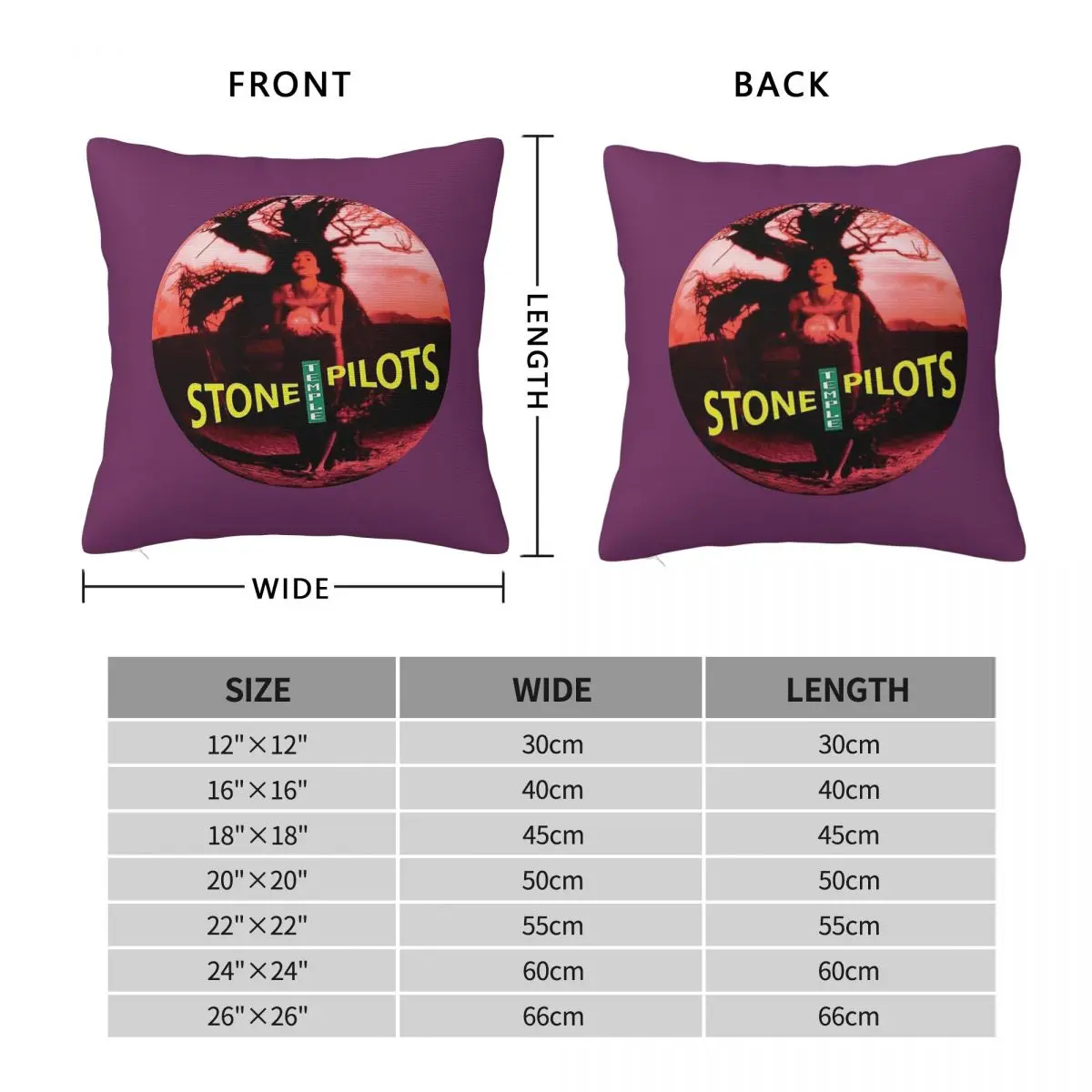 Stone Temple Pilots Stp Core Square Pillowcase Polyester Linen Velvet Pattern Zip Decorative Bed Cushion Cover