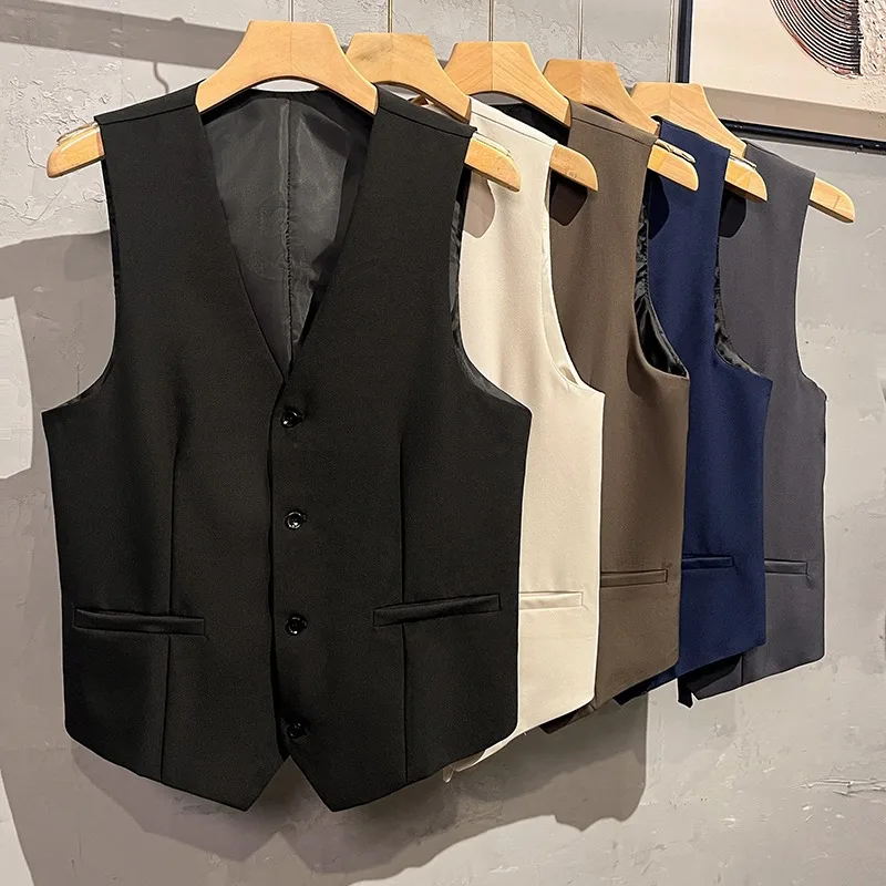 

Best Man Brotherhood Suit Vest Men British Business Professional Suit Vest Overalls
