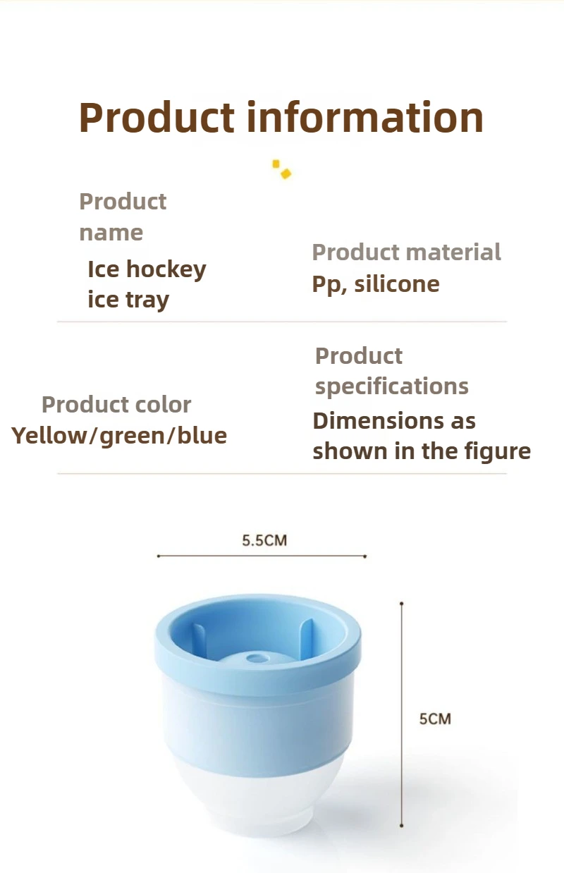 Molde redondo de silicona para hacer bolas de hielo, molde para hacer bolas de hielo de whisky, gelatina, cóctel, bebida, Hockey sobre hielo, herramientas de cocina