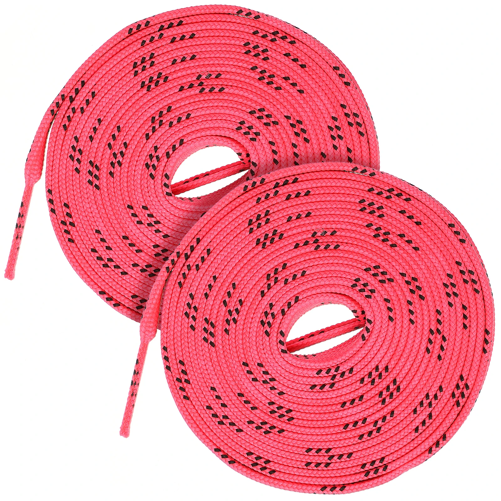 

Easy To Lace Pink Polyester Laces For Roller Skates And Ice Shoes With Trifold Tip And Wax Treatment