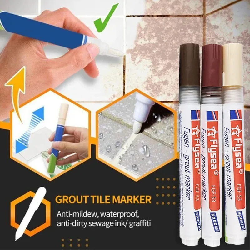 Penna per piastrelle Wall Grout Restorer Pen Repair pennarelli bianchi stucco penna per il ripristino del Gap della parete delle piastrelle Repai pavimento bagni/cucina