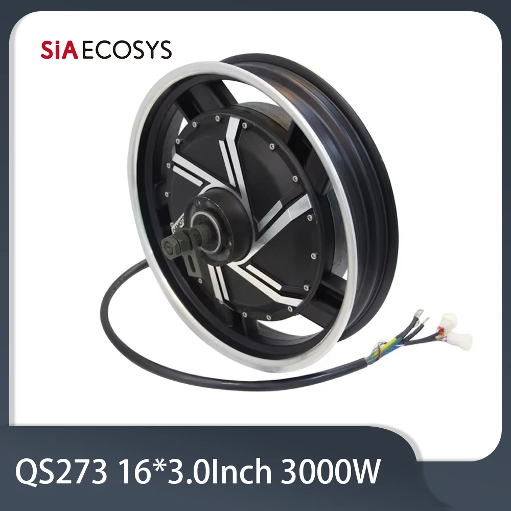 QSMotor QS273 16x3.0inch 3000W 40H V3 Hub Motor High Torque for Electric Motorcycle E-Scooter Conversion