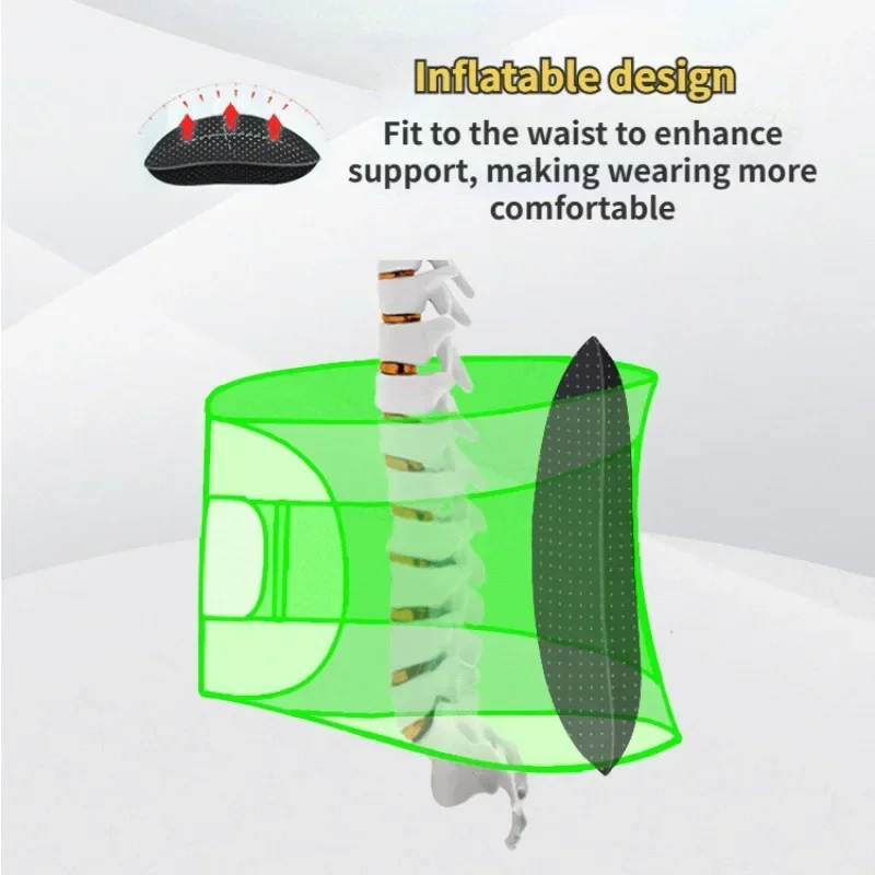 Inflatable Lumbar Support Cushion, Portable Neck Shoulder Pillow, Posture Support Massage Pad for Back Daily Relax Use
