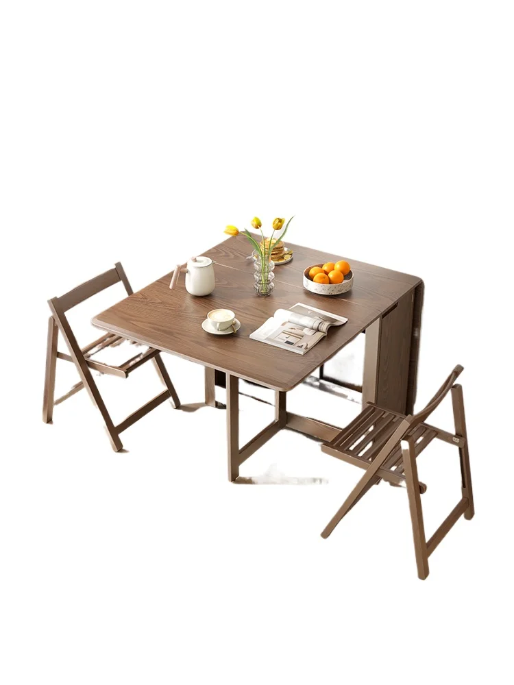 

Складной обеденный стол из массива дерева, складной обеденный стол и стулья для небольшой квартиры