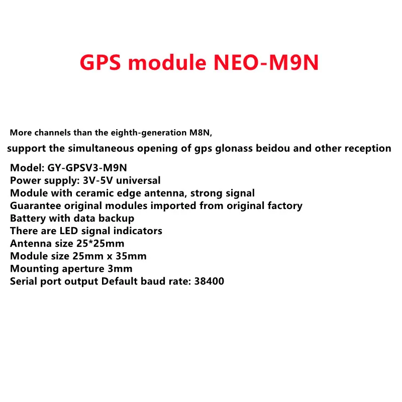 1PCS/LOT GPSV3-M9N NEO-M9N gps glonass beidou high precision positioning module