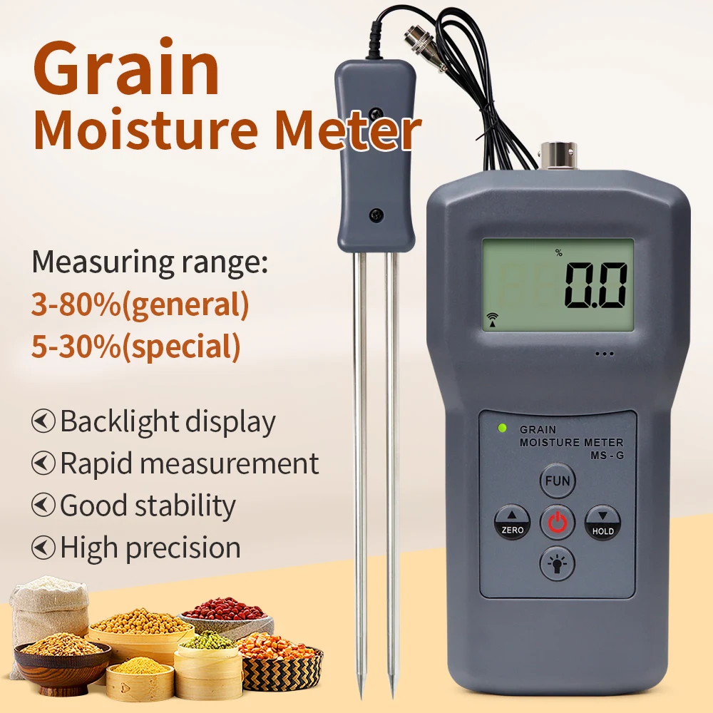 

Multifunctional Grain Moisture Meter Barley Corn Hay Oats Rapeseed Rough Rice Moisture Tester Wood Dust Sawdust Moisture Meter