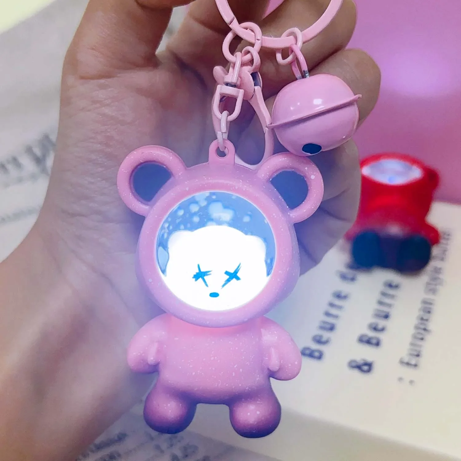 Lightning Bear Keychain Fashion Cartoon Cute Star Bear Astronaut Doll Bag Pendant Accessories Couple Jewelry Gifts Birthday