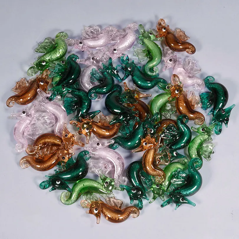 4pcs/Lot New Popular Marine Animal Seahorse Octopus Charm Pendant 3d Jewelry Making Supplies Handmade Diy Necklace Accessories