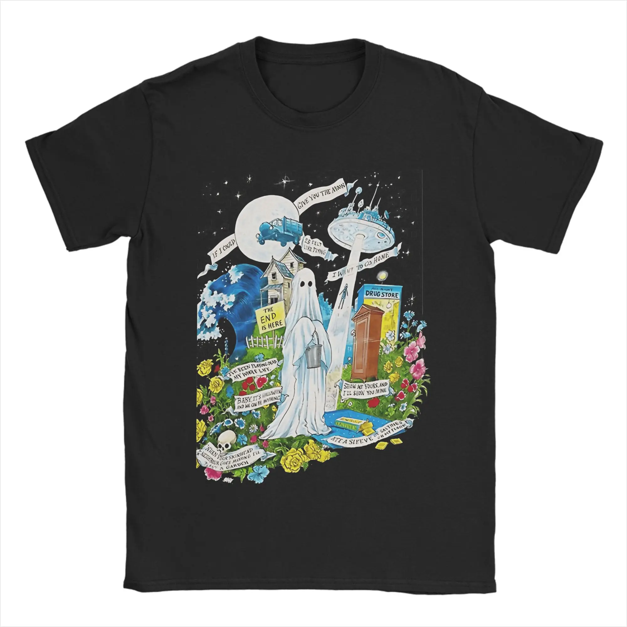 

Vintage Phoebe Bridgers Bridgers T-Shirts Men Round Collar Cotton T Shirt Short Sleeve Tee Shirt Plus Size Tops