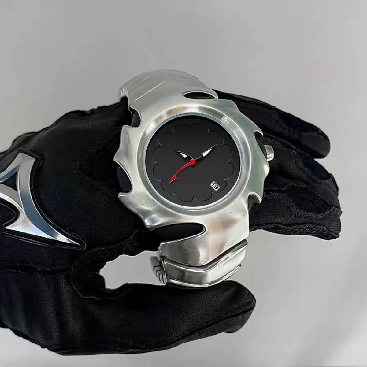 Y2k jam tangan mekanis pria, gaya mewah asli berbentuk pisau oakley merek Fashion senior desain niche