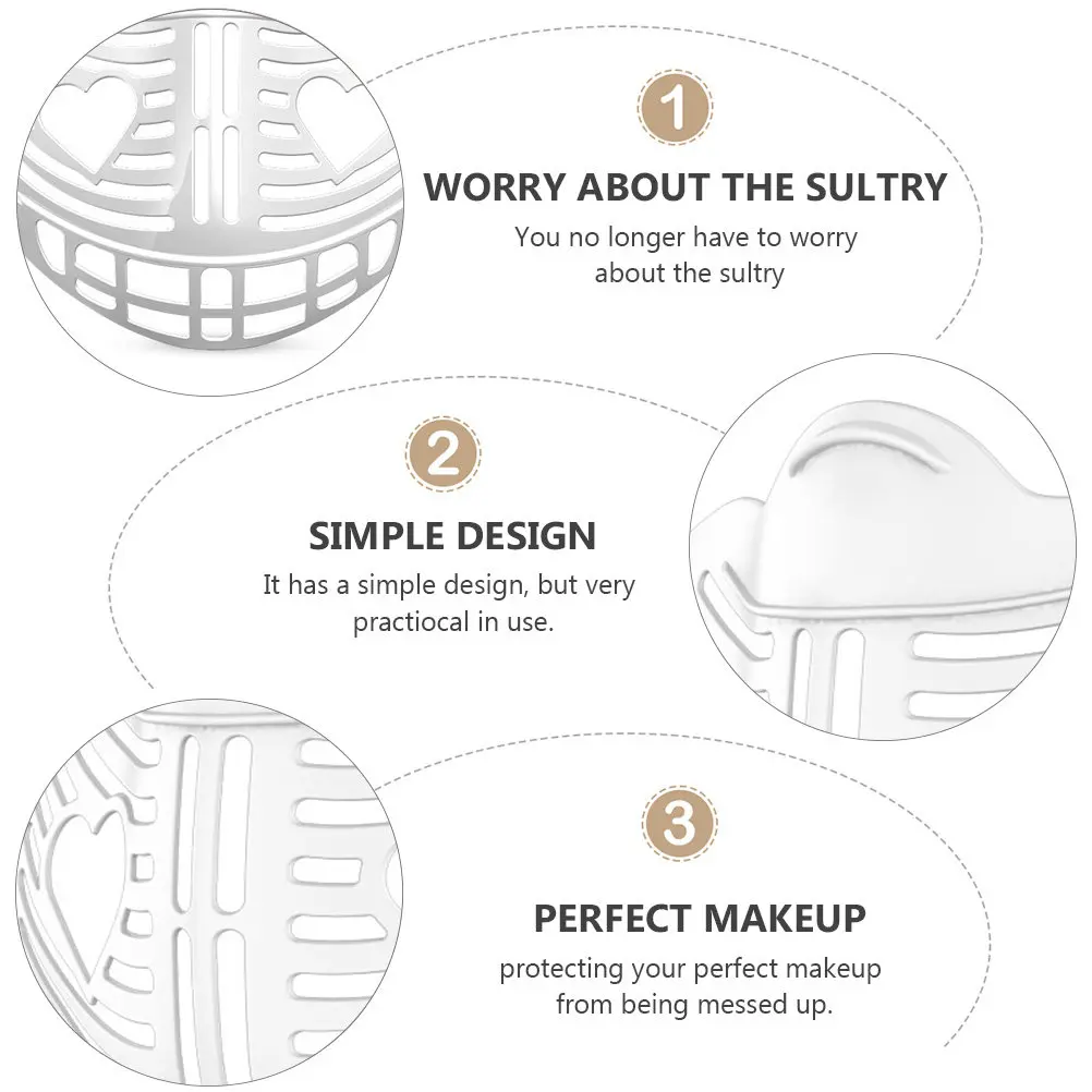 

10Pcs Mask Bracket High Quality Pe Material Comfortable Mask Inner Support Frame Breathable Lipstick Protection Stand